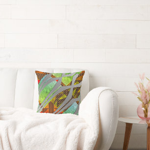 Coussin Harmonie Afrocentrique : Géométrique Multicolore