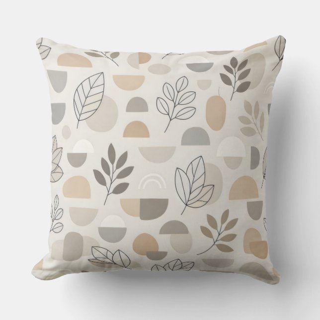 Coussin Harmonie Botanique Moderne (Recto)