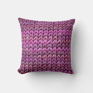Coussin Harmonie de Knit : Texture de bande violette