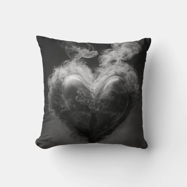 Coussin Harmonie élégante : Noir et Rouge une grue chinois (Recto)