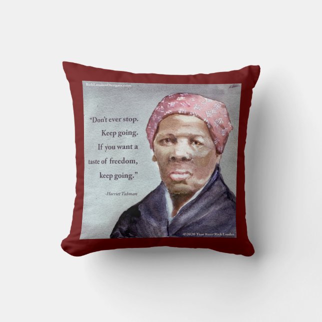 Coussin Harriet Tubman & Citation (Recto)