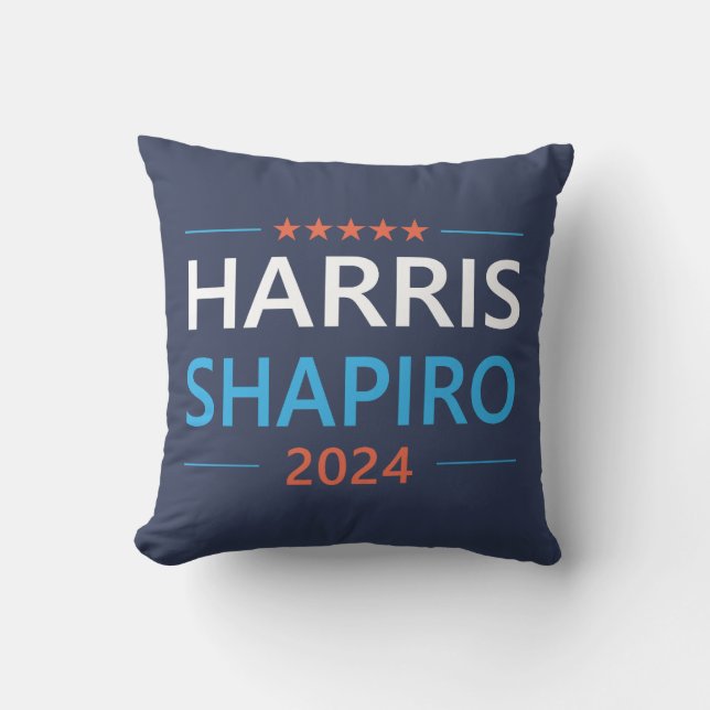 Coussin Harris Shapiro 2024 Kamala Harris Democrat (Recto)