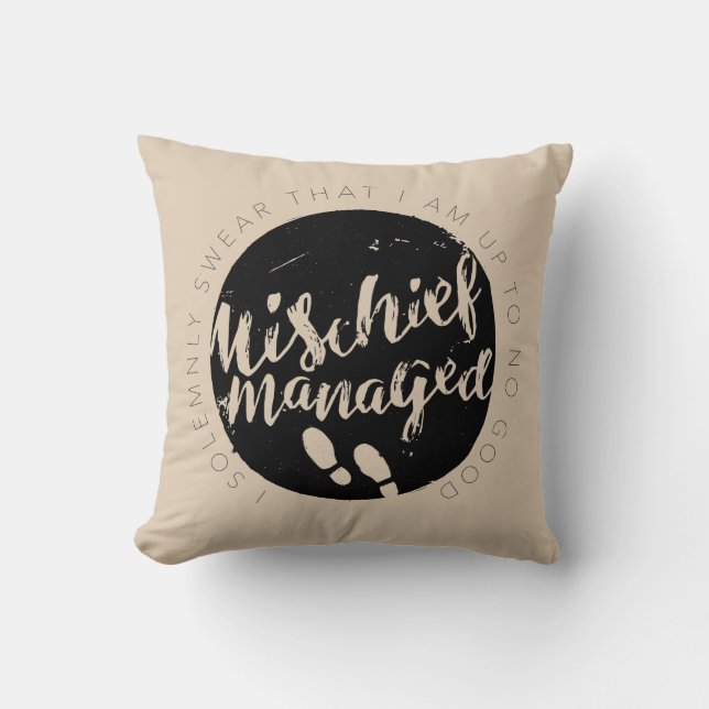Coussin Harry Potter | Carte du Maraudeur Charme Typograph (Recto)