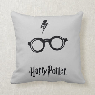 Coussin Harry Potter   Cicatrice de foudre et Lunettes