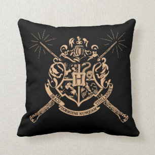 Coussin Harry Potter Hogwarts Crossed Wands Crest