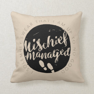 Coussin Harry Potter   Marauder's Map Charms Typographie
