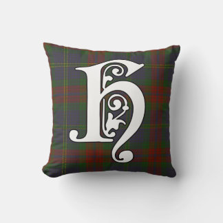 Coussin Harvey Clan Tartan Monogramme