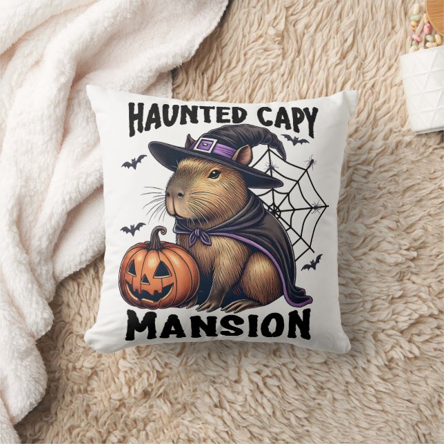 Coussin Hauné Capy Mansion Capybara Halloween (Couverture)