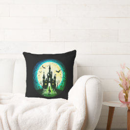 Coussin Hauné Château Happy Halloween Déplaisant