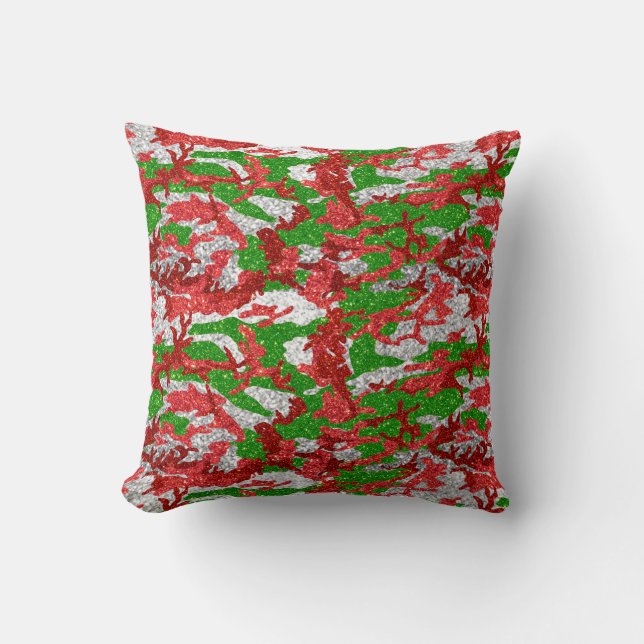 Coussin Haus De Camo Motif Silver Xmas (Recto)