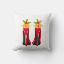 Haut talons rouges avec cloches de Noël