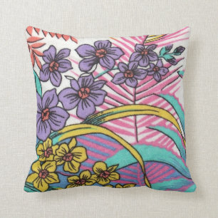 Coussin hawaïen de fleurs