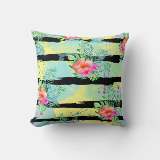 Coussin hawaïen tropical
