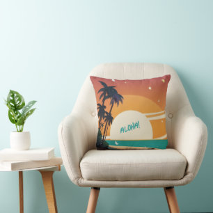 Coussin Hawaiian/Aloha/Tropical/plage