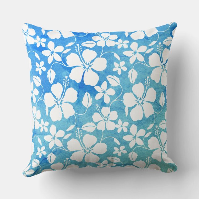 COUSSIN HAWAIIAN HULA (HIBISCUS) GREENLEAF LAIT PILLOW (Verso)