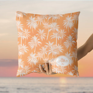 Coussin Hawaiian Palm Tree Silhouette Motif Tacao ID1093