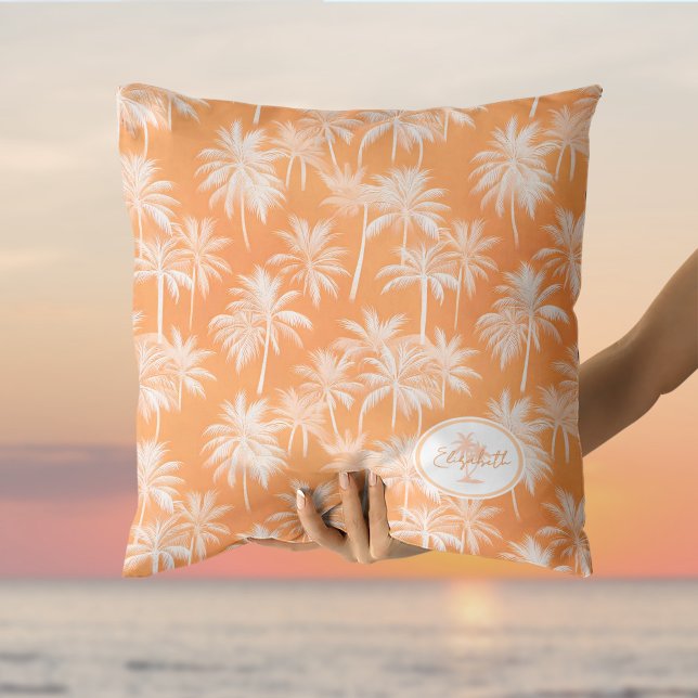 Coussin Hawaiian Palm Tree Silhouette Motif Tacao ID1093 (Créateur téléchargé)