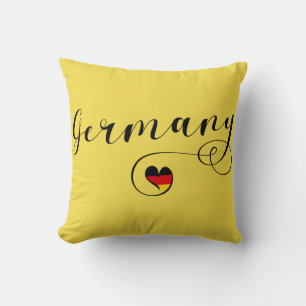 Coussin Heart Allemagne Coussin, allemand