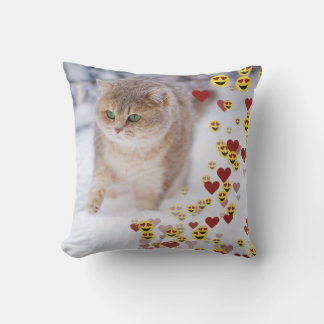 Coussin Heart Eye Emoji Customizable