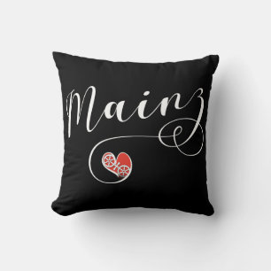 Coussin Heart Mainz Drapeau, I Love Mainz, Meenz