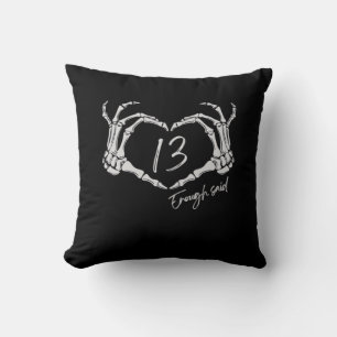 Coussin Heart Skeleton Main Classic