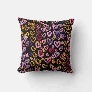Coussin Hearts Galore : Aquarelle Motif sans couture
