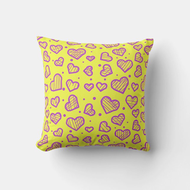 Coussin Hearts Pattern - Valentine's Day Inspired (Recto)