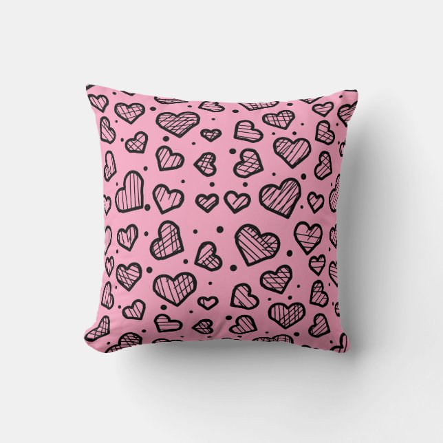 Coussin Hearts Pattern - Valentine's Day Inspired  (Recto)