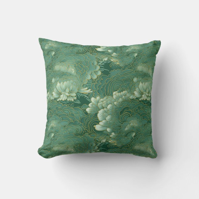 Coussin Heavenant Jade Chiyogami (Recto)