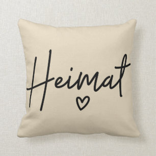 Coussin Heimat, mot allemand, maison, patrie