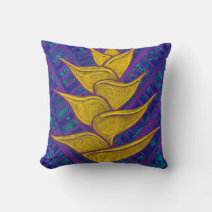 Coussin Heliconia Flowers Tropic Botanical Bold Floral Art