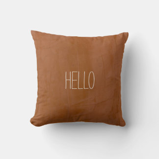 Coussin HELLO Orange Tangerine Aquarelle Personnalisé Endu