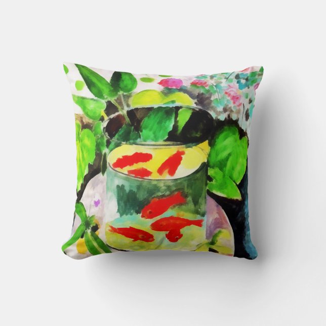 Coussin Henri Matisse, Le poisson rouge, dessin numérique (Recto)