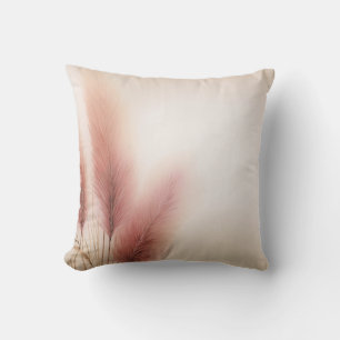 Coussin Herbe de Pampas Rose Bohème