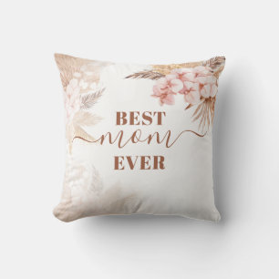 Coussin Herbe des Pampas Fleurs Botaniques Fête des Mères