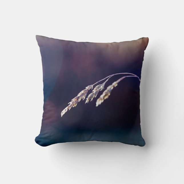 Coussin Herbe sur le pourpre - (Recto)