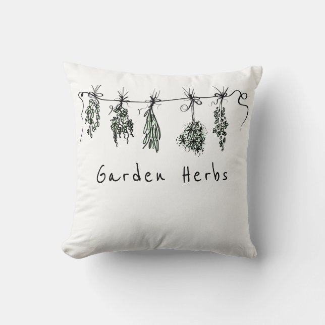 Coussin Herbes du jardin (Recto)