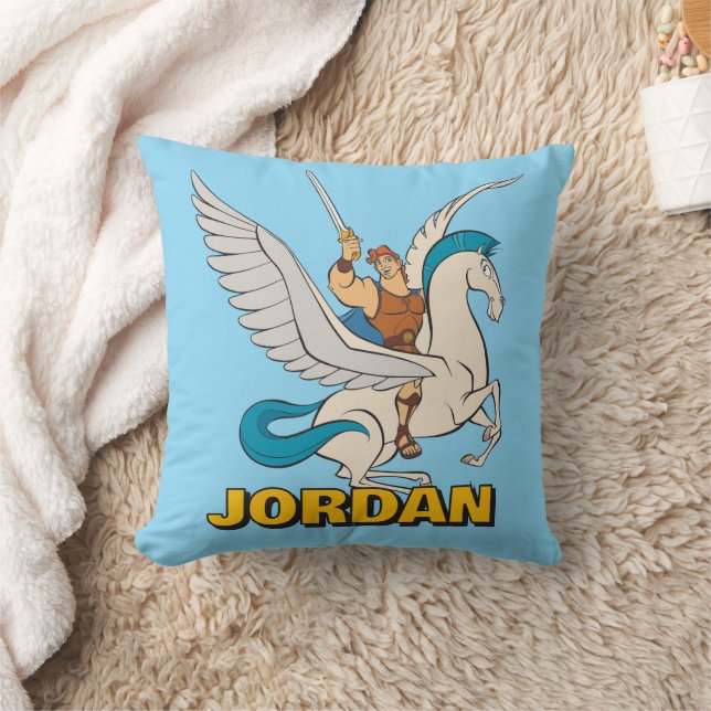 Coussin Hercules Riding Pegasus Throw Pillow (Couverture)
