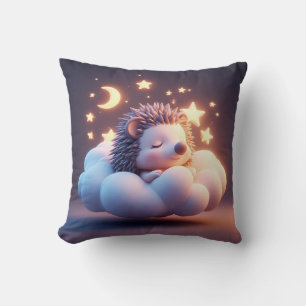 Coussin Hérisson adorable dormant sur un nuage