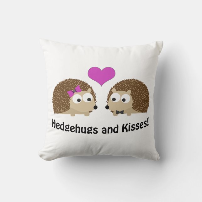 Coussin Hérisson et baisers Hérisson (Recto)