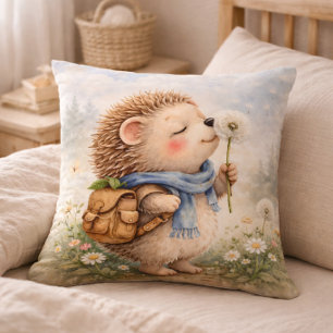 Coussin Hérisson mignon et pissenlit Chambre d'enfants et
