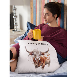 Coussin Héritage Longhorn, personnalisé
