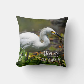 Coussin Hermosa garza blanca