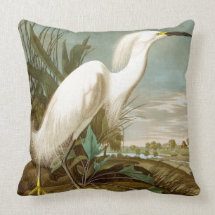 Coussin Héron blanc par John James Audubon