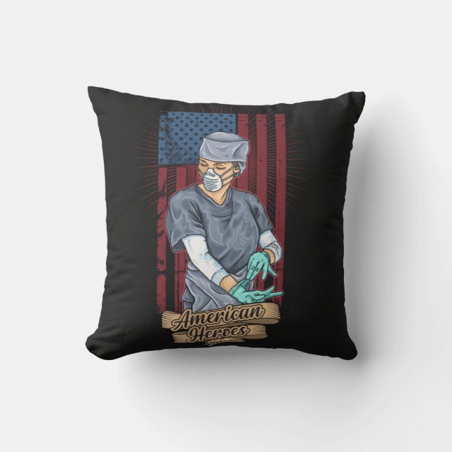 Coussin Héros Médicales américains (Recto)
