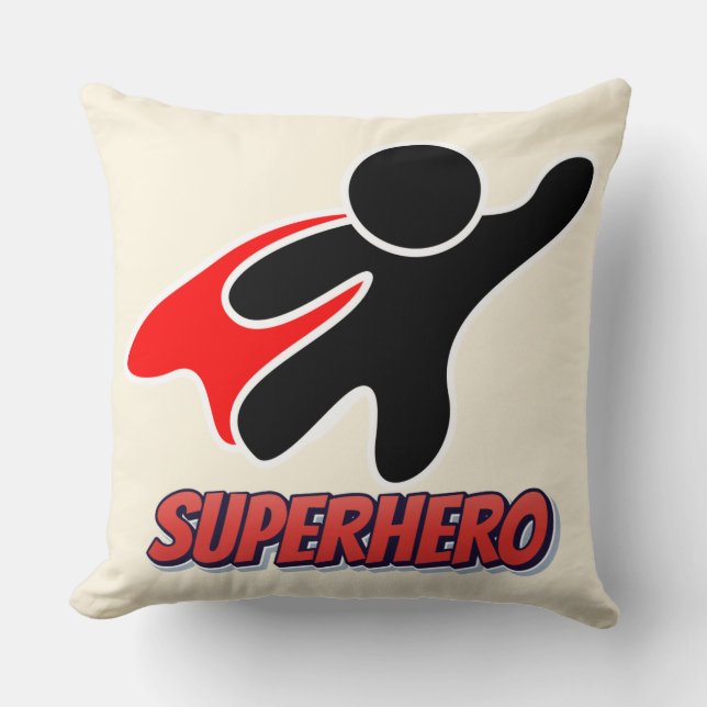 Coussin Héros volant - Auteur de bande dessinée audacieuse (Recto)