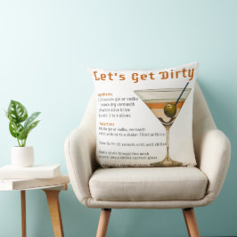 Coussin Heure de cocktail Obtenons une recette de martini 