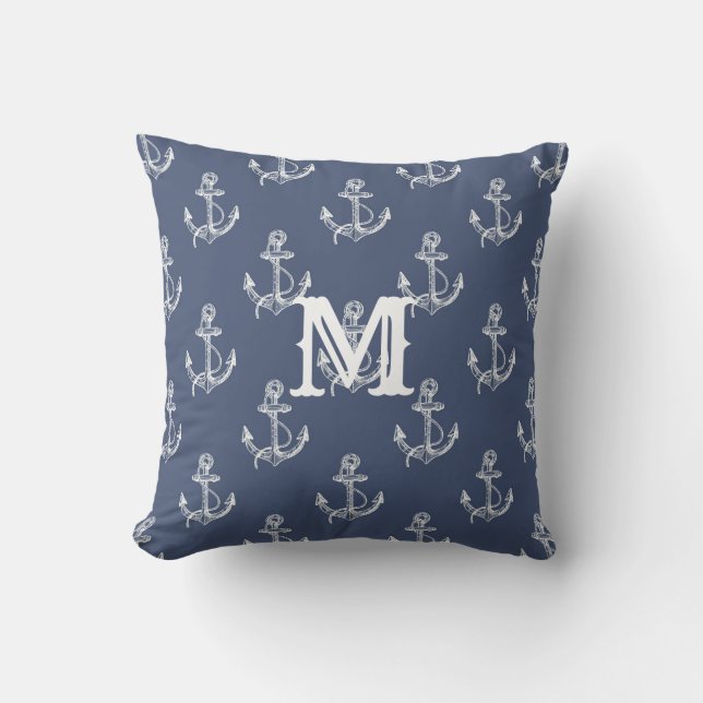 Coussin Heure d'été Monogramme Océan (Recto)