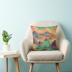 Coussin Heure d'or sur la baie