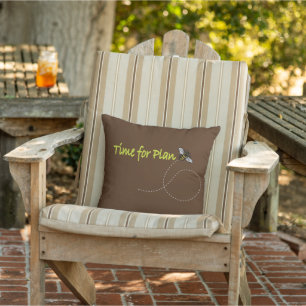 Coussin Heure du plan Bee Dk Brown BG